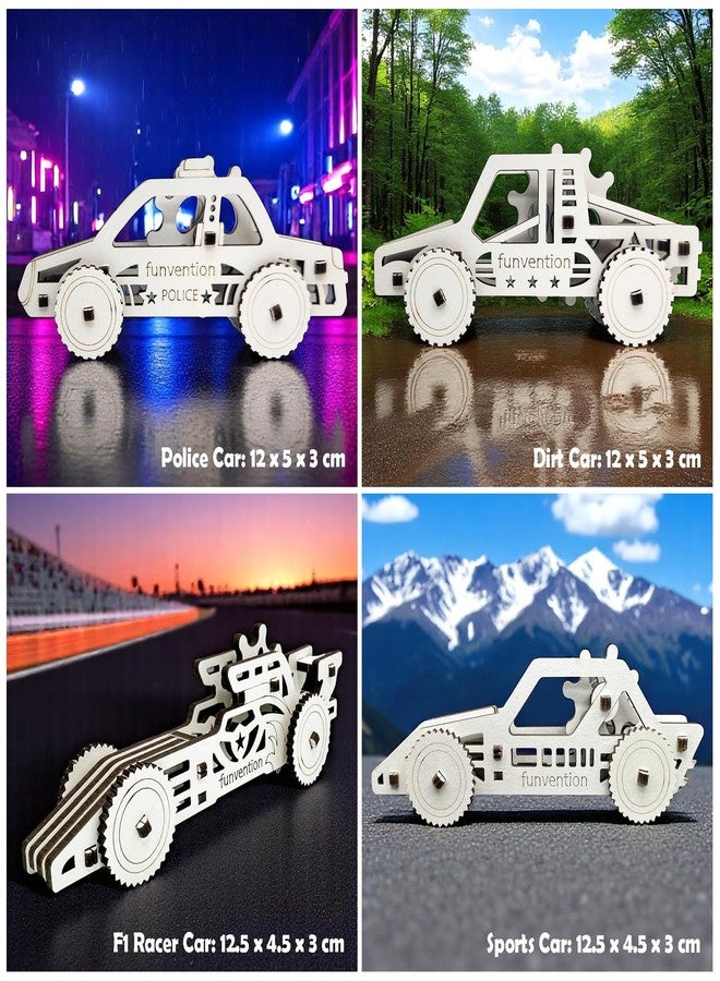 Funvention Birthday Return Gifts (Pack of 24) Fun Fidgets - Cars Series | DIY Mini Mechanical Models 3D Puzzle Return Favours for Kids Birthday Party 5+ Years Made in India Toys Return Gift, Silver - Image 3